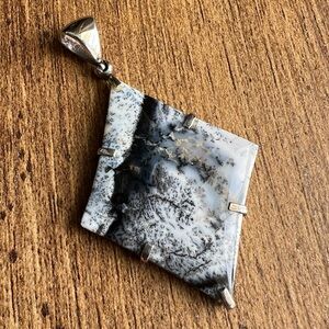 Dendritic Agate Pendant (Sterling Silver)